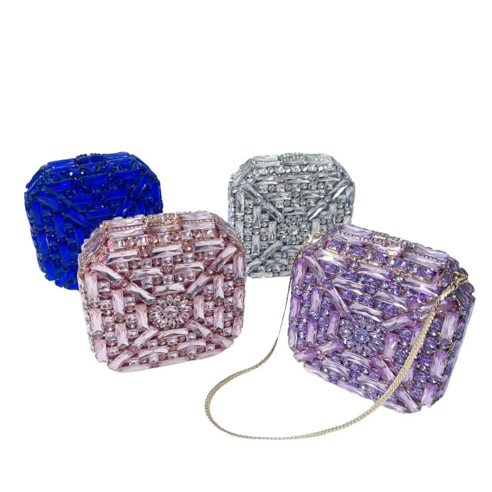 Women's Clutch Bag With Stones For Evening Banquet And Wedding_voghion.com