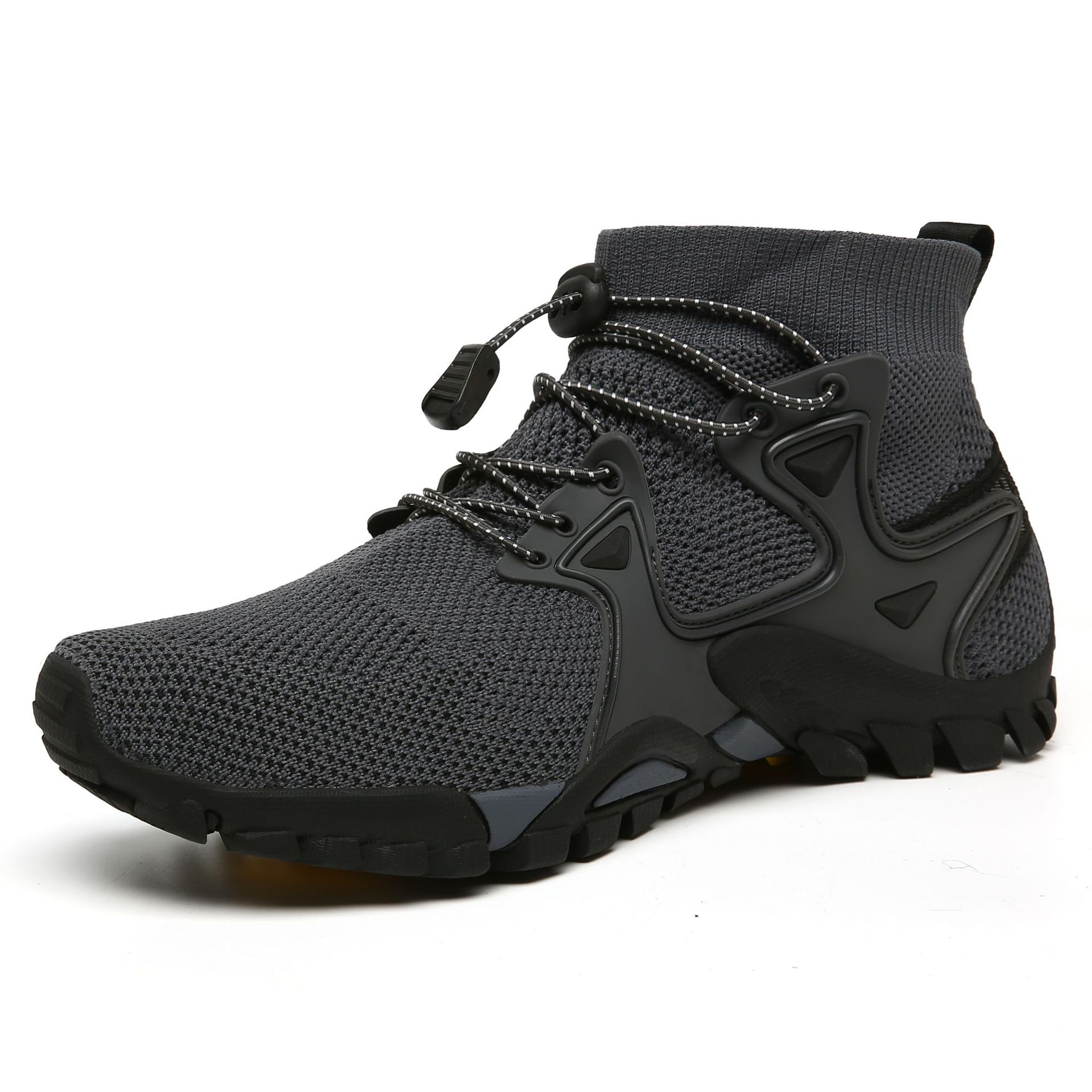 2024 Primavera/Verão Novo Tamanho Grande Casal Caminhadas Ao Ar Livre Respirável Flyknit Sapatos de Montanhismo Masculino 319_voghion.com