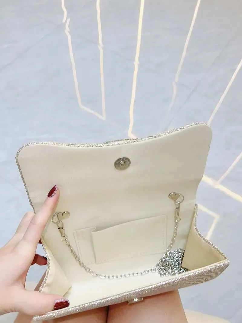 design kväll damdag kuvertväska daglig clutch bröllopsfest glänsande guldkedja axelväska Y241019_voghion.com