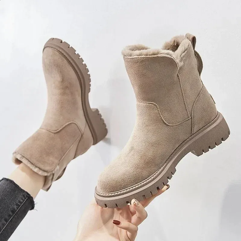 Womens Snow Boots Winter Warm Fur Lined Platform Boots For Ladies_voghion.com