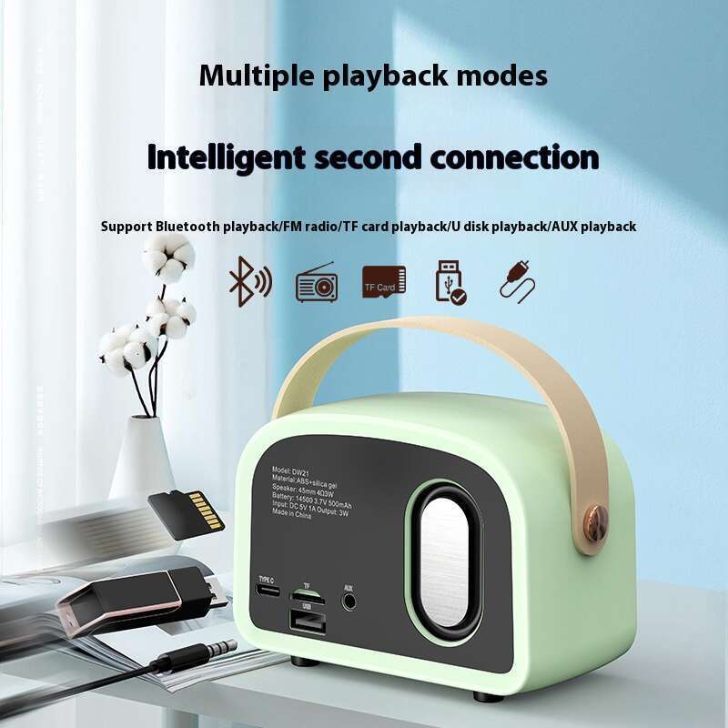 Subwoofer, Mini-Lautsprecher, Kabellose hohe Klangqualität, Übergewicht High-End, tragbar für Zuhause und draußen_voghion.com