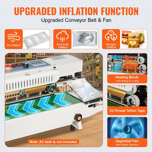 Continuous Band Sealing Machine For Plastic Bags With Temperature_voghion.com