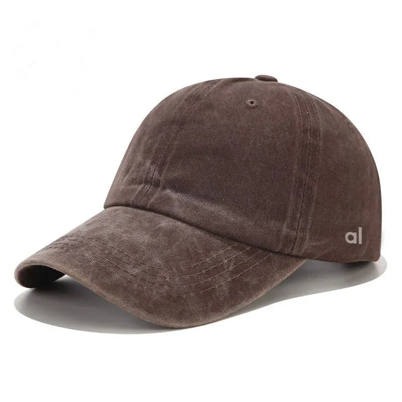 Versatile Baseball Cap Solid Color Letter Embroidered Yoga Designer Hat Spring/Summer Breathable Sunshade Trucker Hats_voghion.com