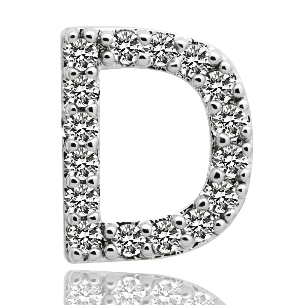 Weißgold Iced Out A-Z Custom Letter Grillz Volldiamant DIY Fang Grills Untere Zahnkappe Hip Hop Dental Mund Zähne_voghion.com