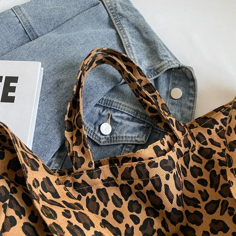 LEFTSIDE Leopard 2024 Borsa a tracolla grande alla moda coreana per donna Borsa da viaggio Borsa a tracolla per la spesa_voghion.com
