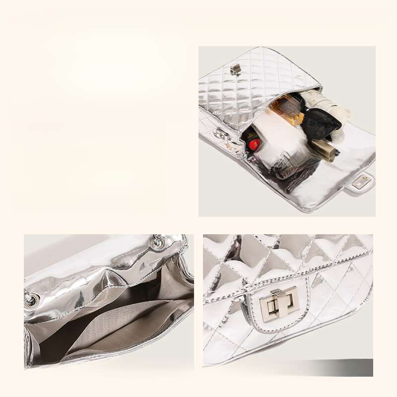 Flash Diamond Lattice Chain Neue Umhängetasche für Damen, kleine Rucksäcke im College-Stil_voghion.com