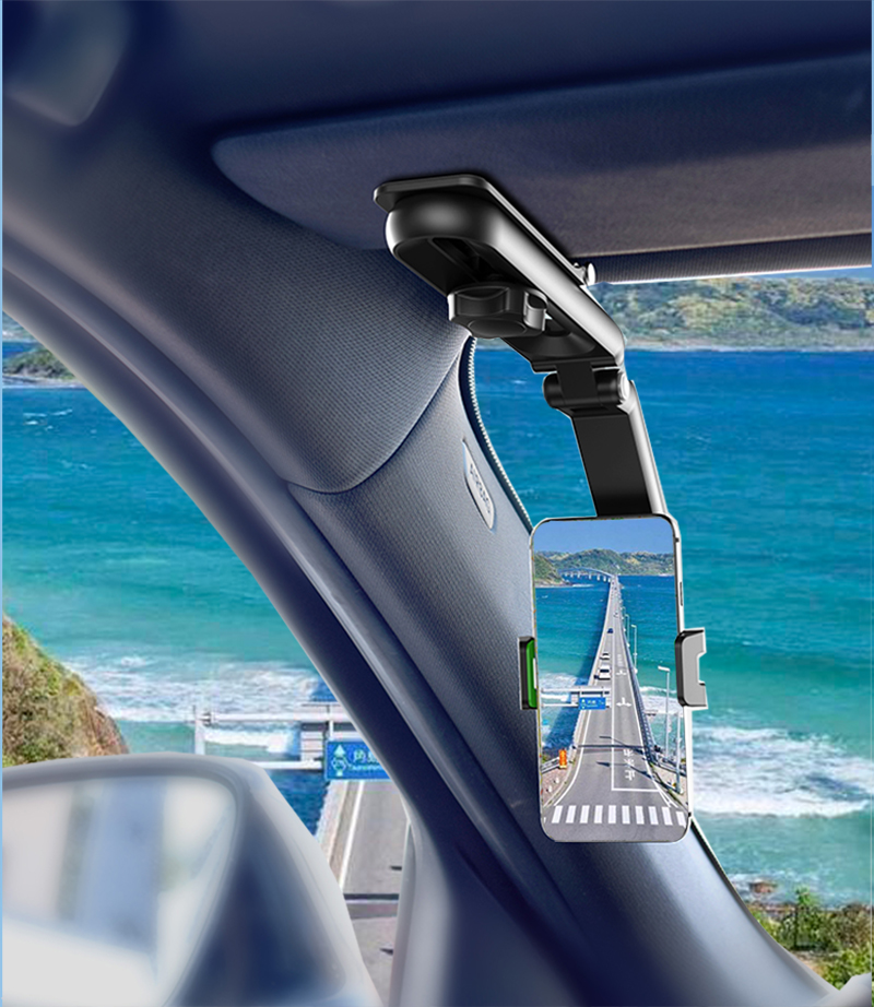 1080° Rotating Sun Visor Cellphone Car Holder Universal Phone Holder Multi-function Mobile For iPhone 7 Inch Support Telephone_voghion.com