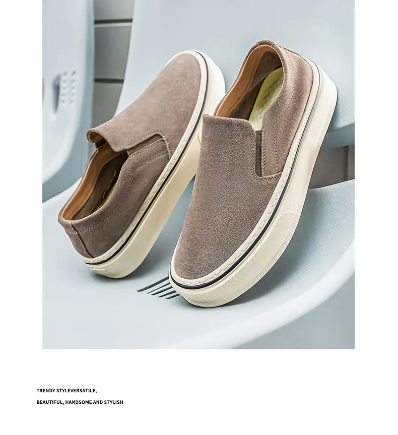 Men's Casual Shoes Versatile Breathable Canvas Slip-on Trainers_voghion.com