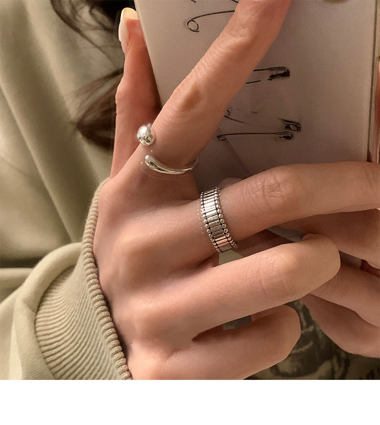 Unique Design Sterling Silver Irregular Geometry 2023 New Fashion Index Finger Ring Personalized_voghion.com