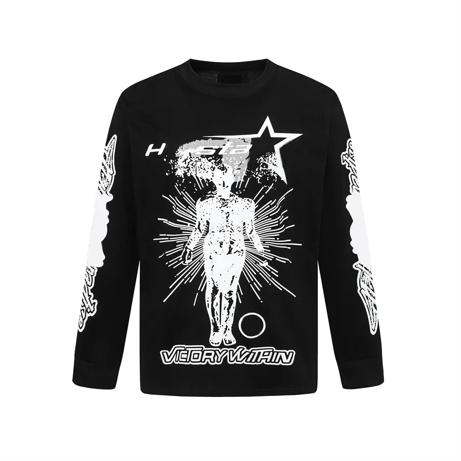 Herren Longsleeve Graffiti Hoodie Kapuzenpullover Im Oversize_voghion.com