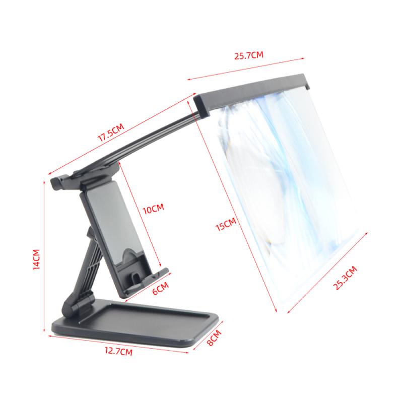 12 Inch Mobile Phone Screen Amplifier For IPad Movie Folding Shading 3D Screen Mobile Phone Amplifier Magnifier Cellphone Holder_voghion.com