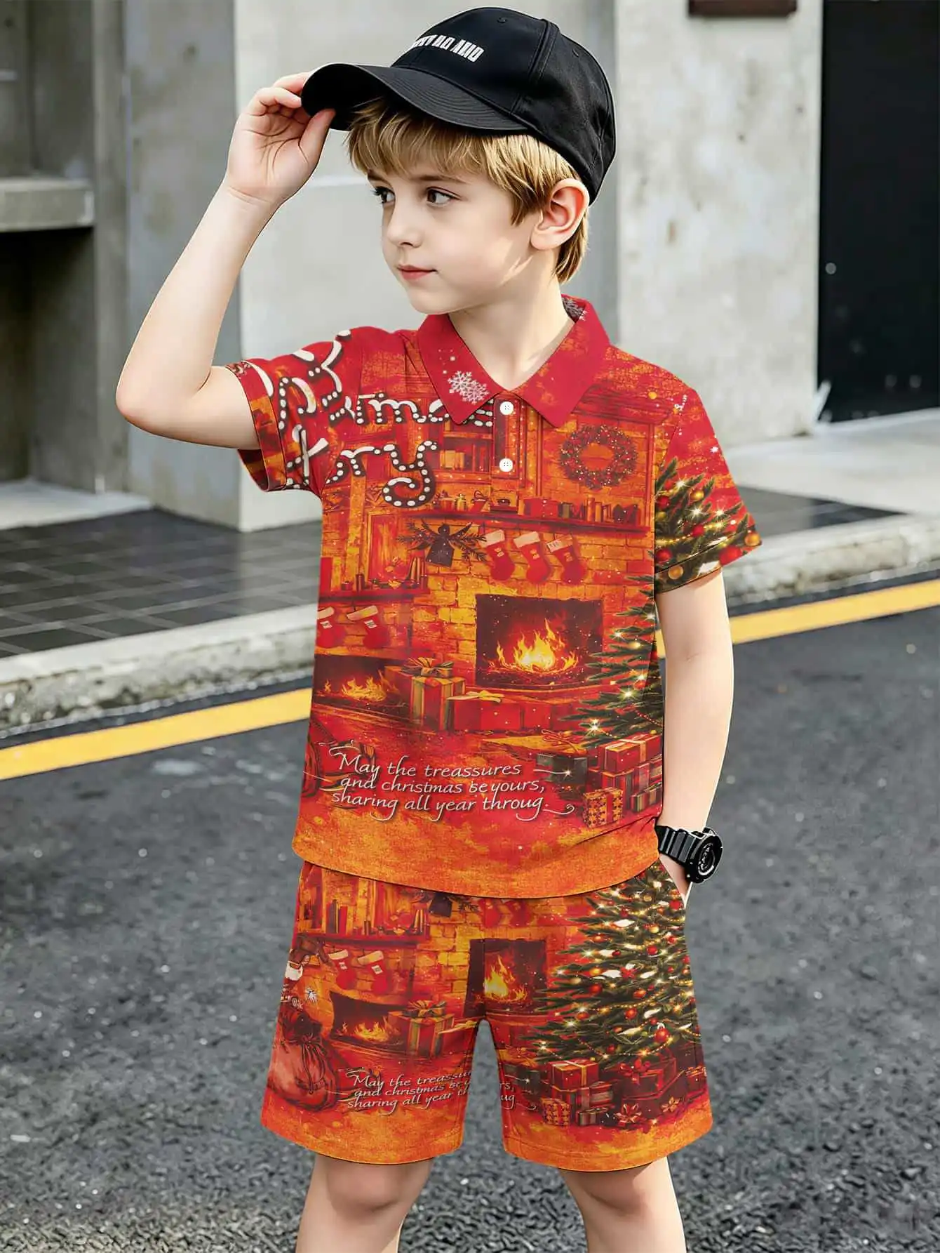 Boys Polo And Shorts Set Quick Dry Summer Outfit For Boys_voghion.com