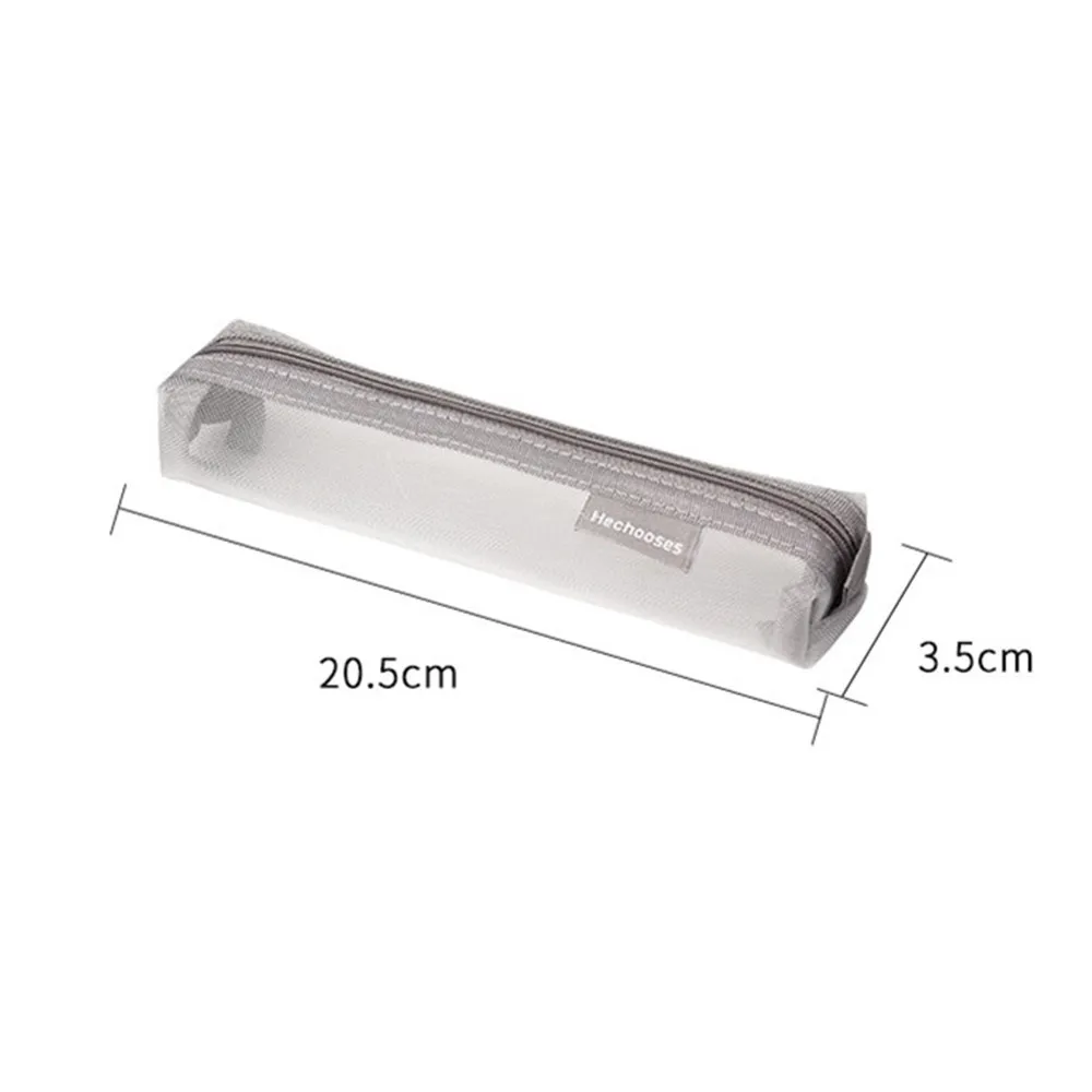 Sacchetto trasparente con cerniera in rete per cosmetici, trucco, articoli da toeletta, organizer da viaggio, rossetto, forniture scolastiche_voghion.com
