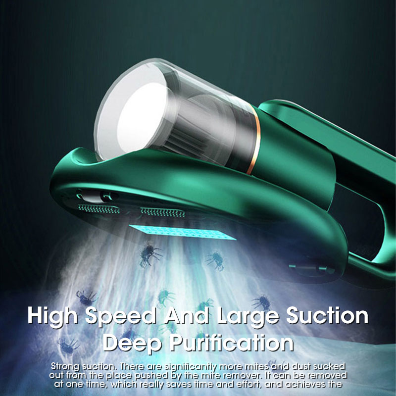 Aspirateur portable sans fil pour éliminer les acariens, instrument d'élimination des acariens, aspirateur UV, machine de nettoyage pour lit et animal de compagnie_voghion.com