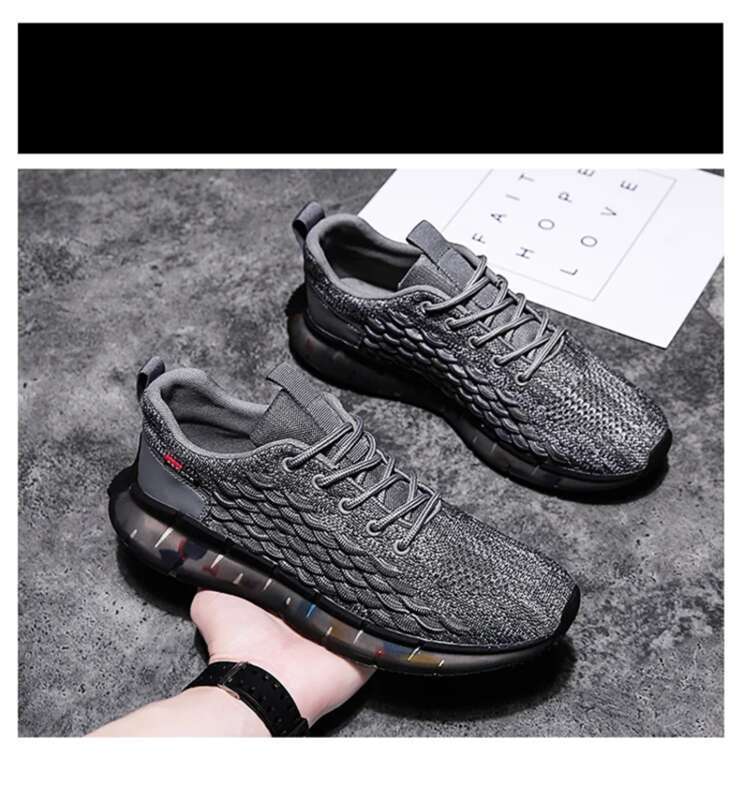 New Spring Flyknit Mesh Coconut Shoes Men's Summer Breathable Casual Sports Hundreds Of Tide Dad Shoes_voghion.com