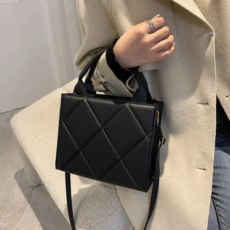 Casual Large Capacity Ladies Handbags Top-handle Fashion Plaid Crossbody Shoulder Bags For Women GiftC241210_voghion.com