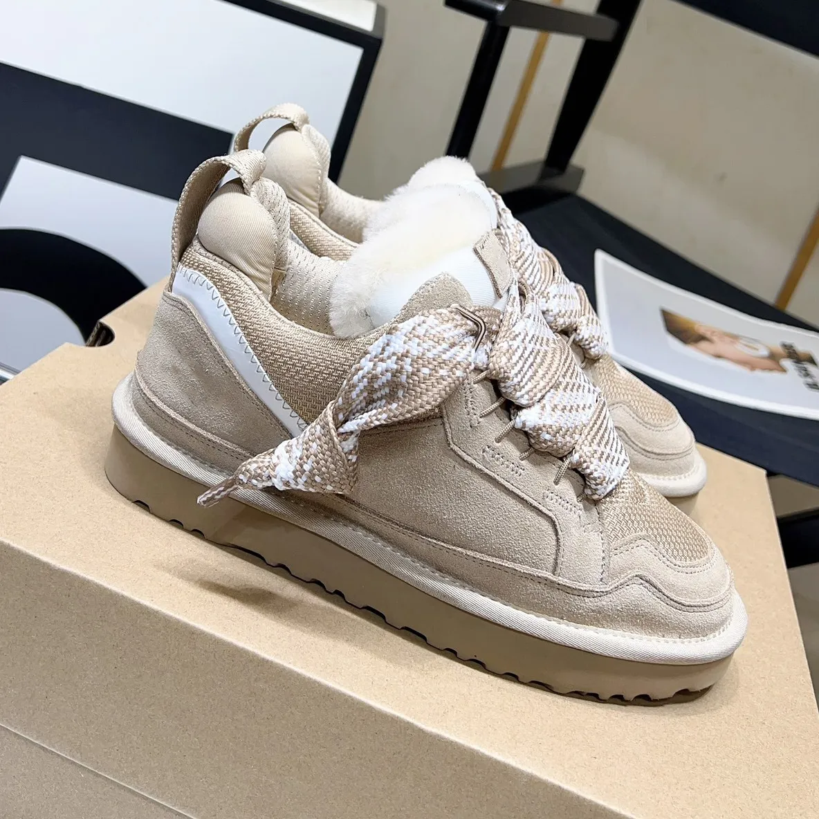 Dizajner Tazz Tasman Lowmel Sand Trainer čizme s platformom Australia čizme za snijeg ženske čizme gležnjače od ovčje kože muške ženske_voghion.com