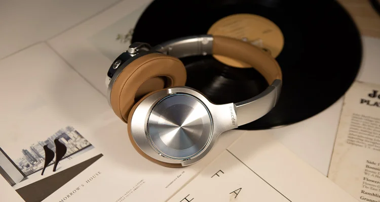 Burmester Căști Bluetooth fără fir, cu reducere activă a zgomotului, bas puternic, sport, portabile, baterie cu durată ultra-lungă de viață_voghion.com