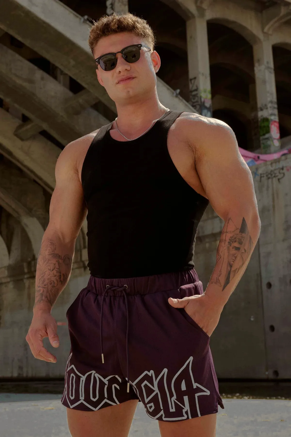 Men's Shorts Gym Sports American Style Ya Clothing Brands Jogger Outdoor Running Basketball Training Beach Pants Fiess_voghion.com