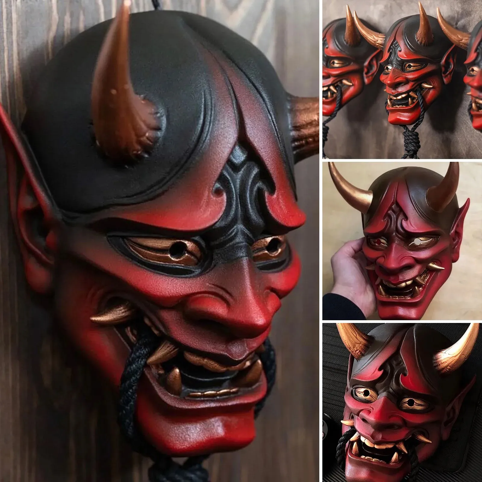 Hannia Halloween Role Playing Ghost Costume Accessories Carnival Horror Devil Prana Mask Props Party Supplies 240819_voghion.com