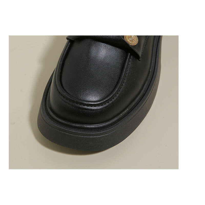 Marjorie Frühling Neue Stil Kleine Größe Mary Jane Schwarze Lederschuhe_voghion.com