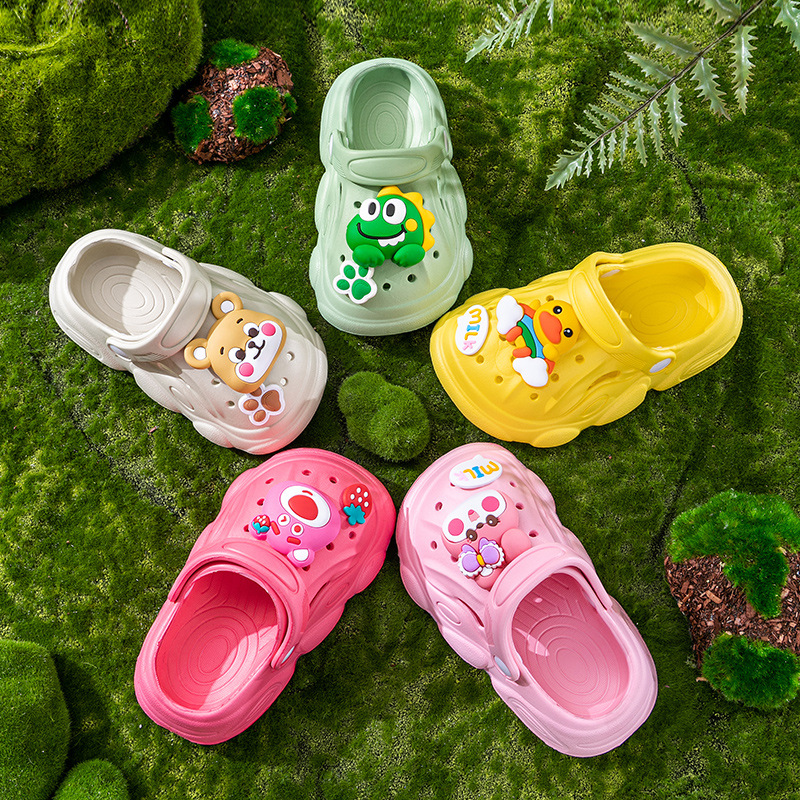 Children's Shoes Eva Children's Sandals And Slippers For Summer New Style Outdoor Soft Bottom Beach Shoes For Bathroom Bathing Non Slip Boys Hole