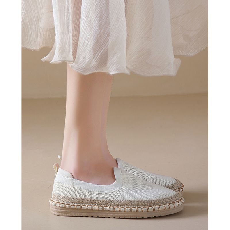 Fisherman Women 2024 summer new mesh surface breathable casual single soft sole non-slip slip-on cloth shoes_voghion.com