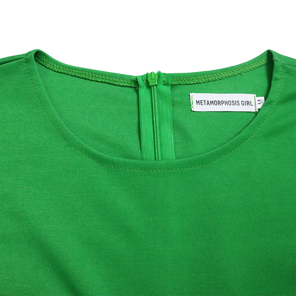 Abito da donna con maniche a cinque quarti, temperamento alla moda, borsa slim fit, natica, abito taglie forti_voghion.com