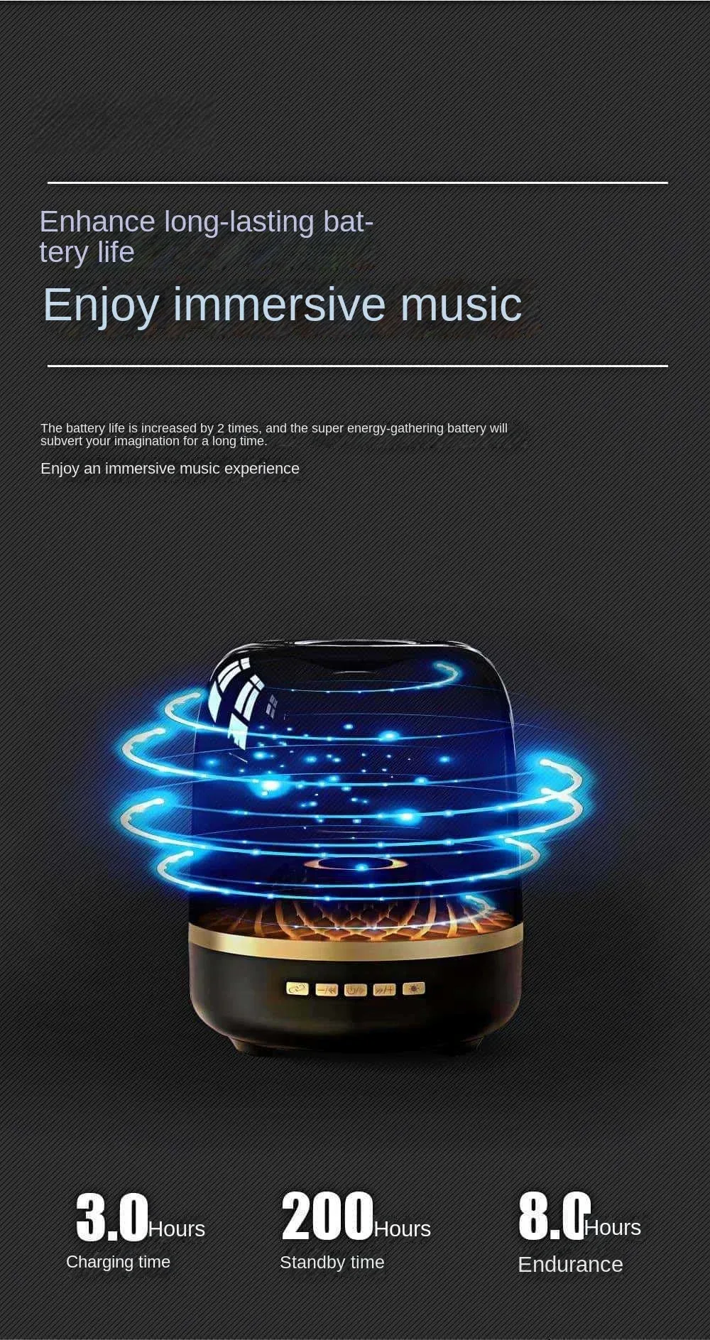 Sound Box Bluetooth Subwoofer Colorful Glass Home High Volume Wireless Computer Audience Speaker 2024_voghion.com