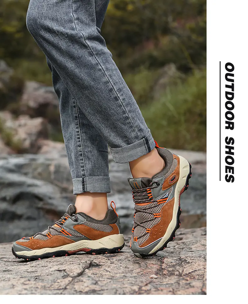 Large-size Fashion Trendy Outdoor Shoes, Casual Lightweight And Comfortable Hiking Shoes, All-season Breathable Hiking Shoes_voghion.com