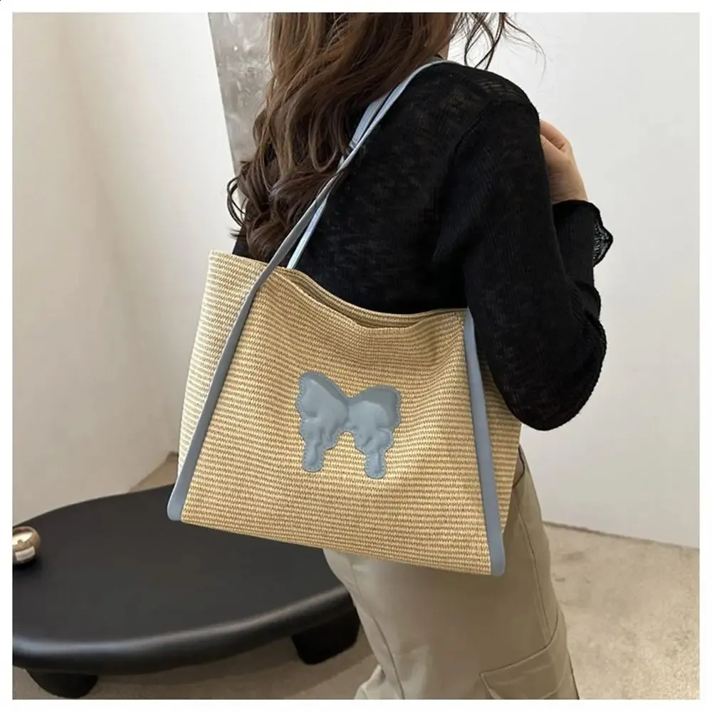 Gewebte Tragetasche Für Den Strand Handgefertigte Rattan Tasche_voghion.com