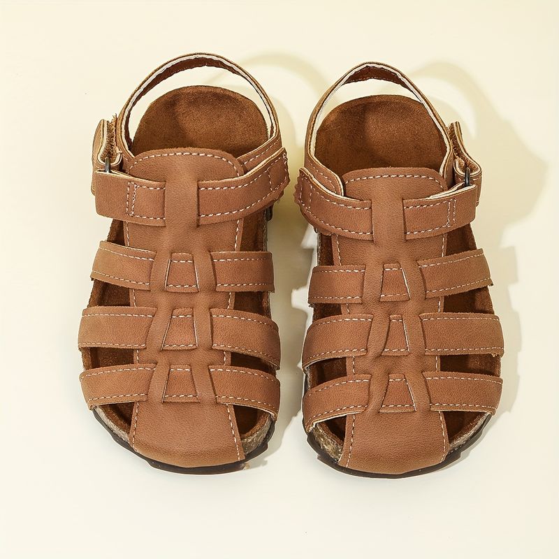 Trendy einfarbige, atmungsaktive, leichte Sandalen für Jungen für den Strand drinnen und draußen_voghion.com