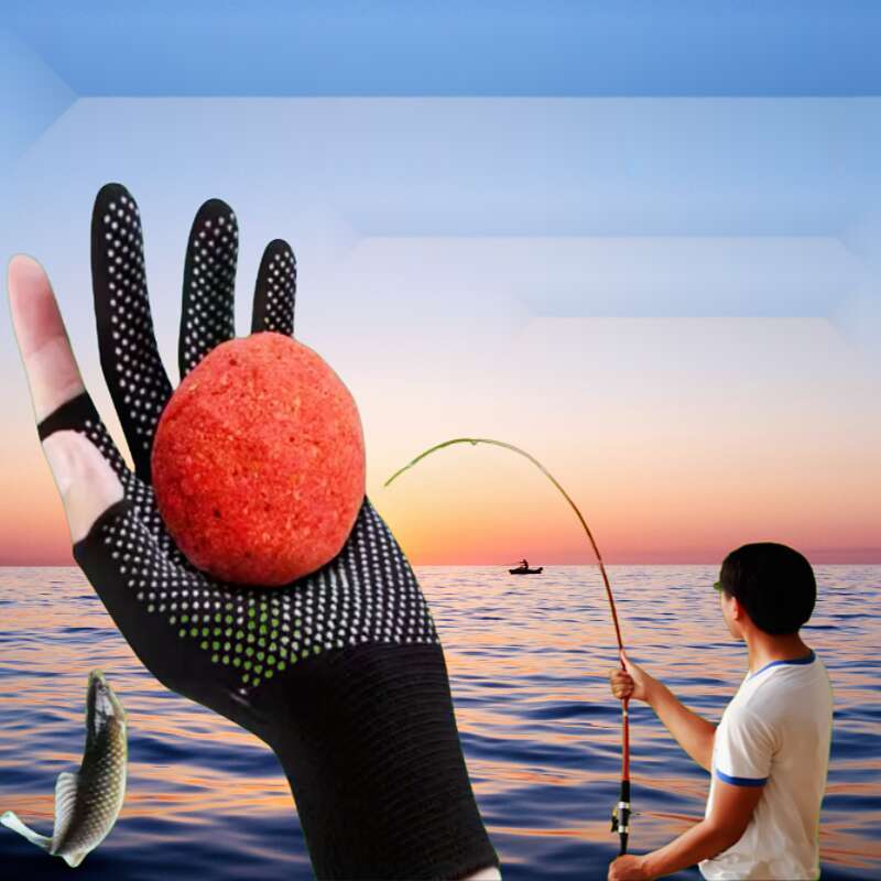 Novas luvas universais para pesca com isca antiaderente, corte de meio dedo, antirriscos, resistentes ao desgaste, à prova d'água_voghion.com