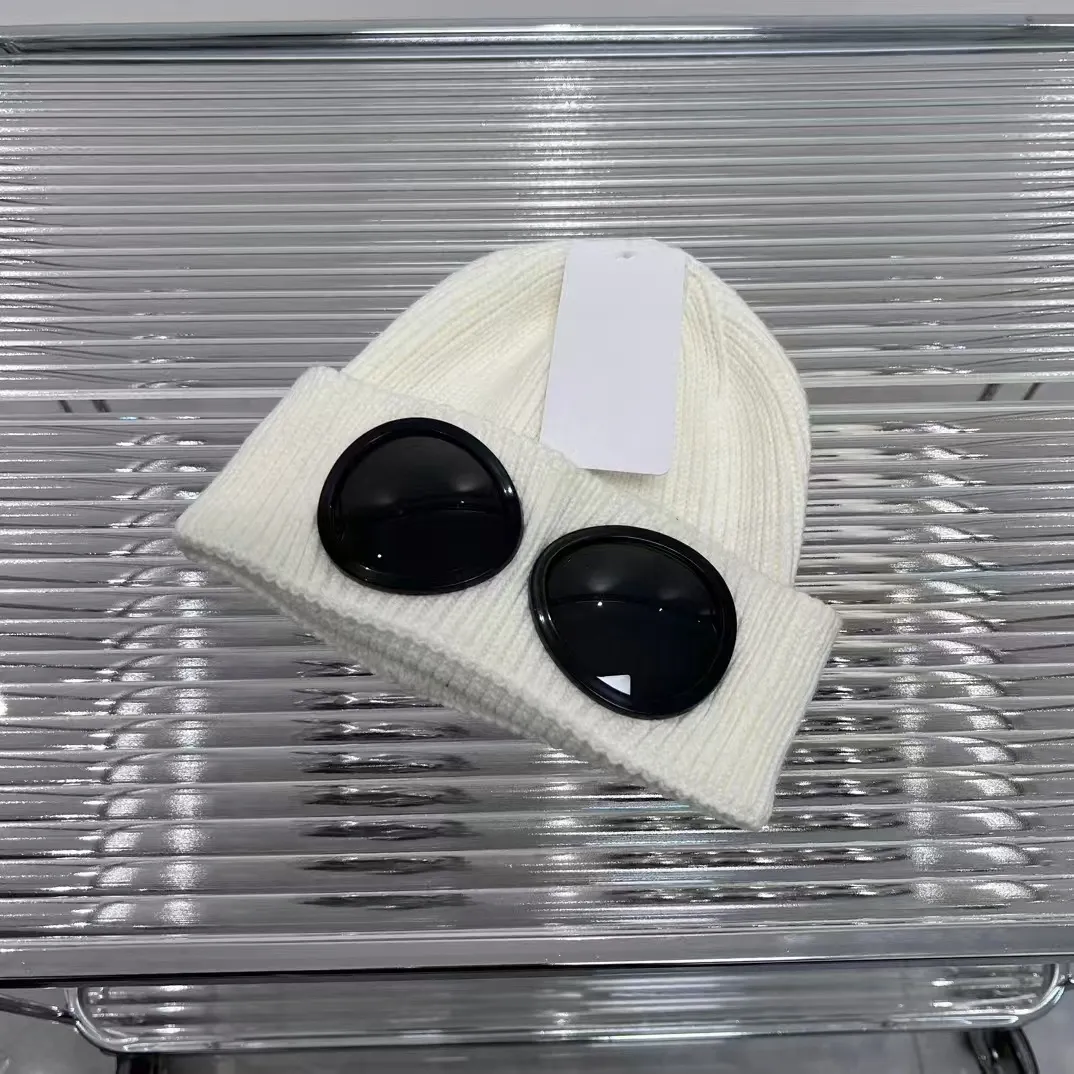 chapéu masculino de grife Designer de óculos de duas lentes Óculos de proteção Gorros Homens Chapéus de malha Bonés Ao ar livre Mulheres Inverno Gorro Preto_voghion.com