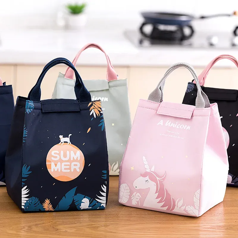 2024 Fashion Box Portable Insulated Canvas Thermal Food Picnic Tote Cooler Bag Lunch Bags For Women Kids_voghion.com