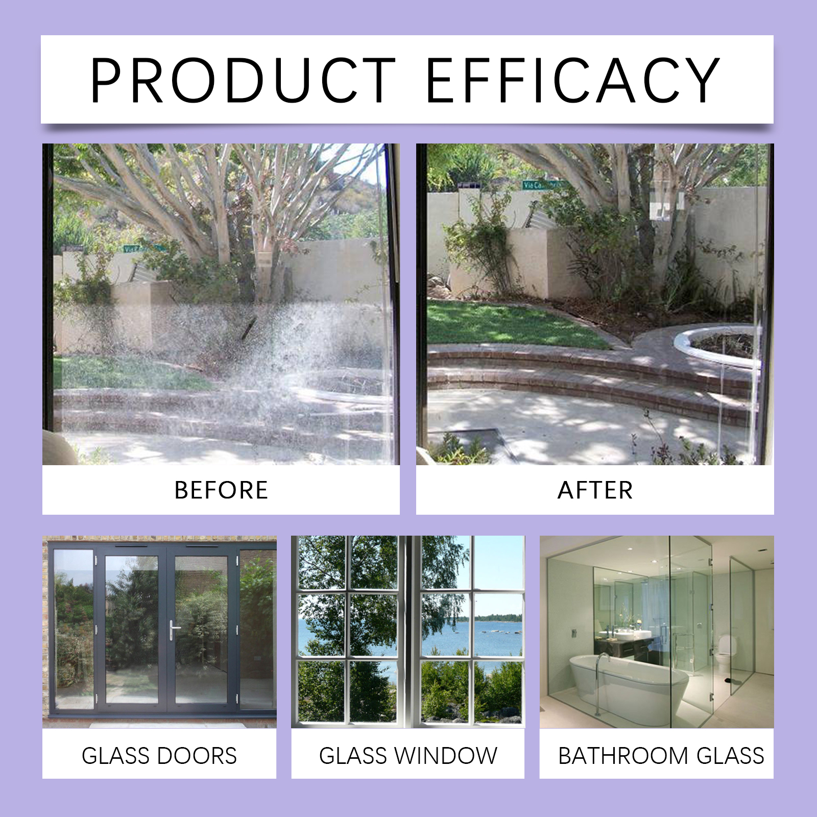 Jaysuing Lavender Scented Glass Cleaner Removes Dust, Dirt, Oil Stains And Cleaning Glass Household Cleaner_voghion.com