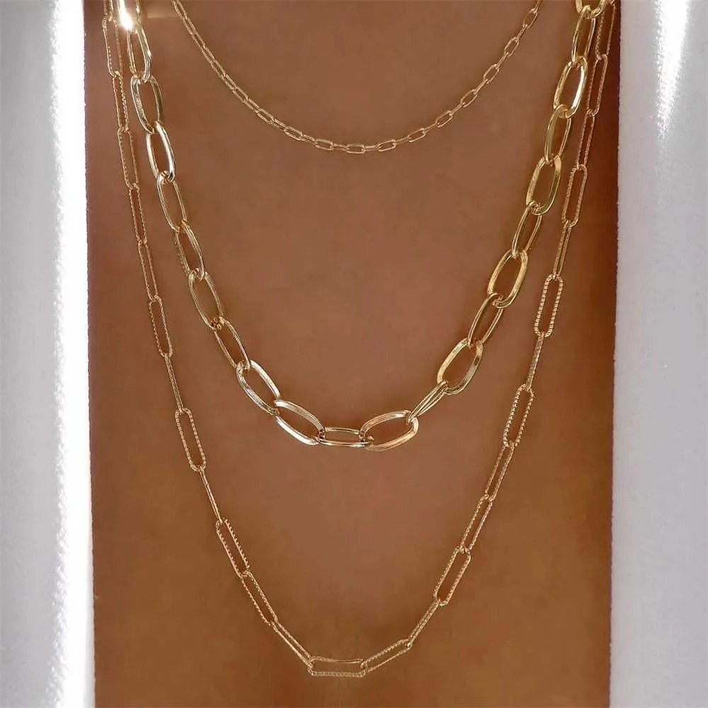 Colliers pendentifs Bls miroir en or en forme de cœur adapté aux femmes à la mode collier pendentif multicouche ensemble de bijoux_voghion.com