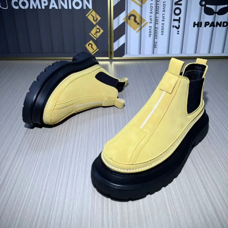 Herbst Neuankömmg Mode lässig britischen Stil Designer Motorrads tiefel bequeme hoge Winter warm Herren schuhe_voghion.com