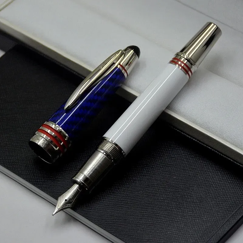 Grousshandel Héichqualitativ John F. Kennedy Schwaarz Kuelefaser Rollerball Kugelschreiwer Füllfedern Schreifbüro Schoulmaterial mat JFK Seriennummer_voghion.com