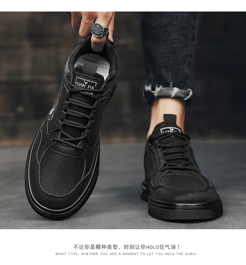 CYYTL Herrenschuhe Casual Sneakers Leder Plattform Modedesigner Sport Outdoor Laufen Arbeit Sicherheit Tennis Männliche Halbschuhe_voghion.com