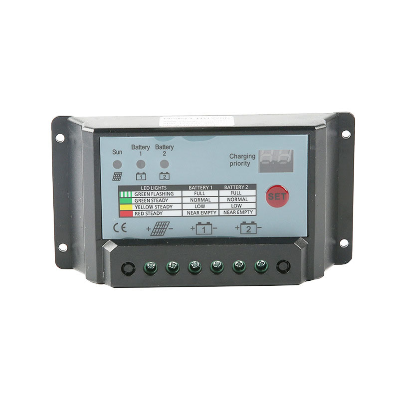 10A/20A/30A PWM kettős akkumulátoros napelemes töltővezérlő 12V-os 24V-os akkumulátoros napelemes akkumulátorszabályozóhoz_voghion.com