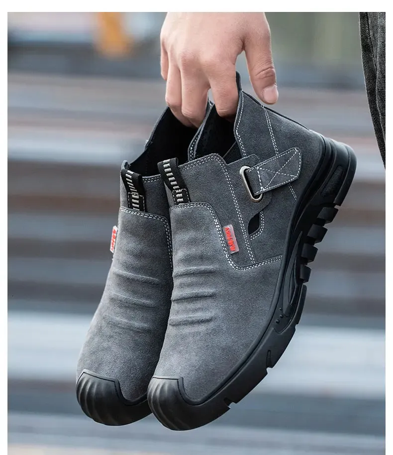 Chaussures de sécurité pour hommes, en cuir de vache, avec tête composite, anti-clou et antistatique, pour le soudage 241205_voghion.com