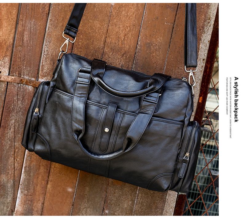 PU-Reisetasche, wasserdichte Business-Aktentasche für Herren, Umhängetasche mit einer Schulter_voghion.com