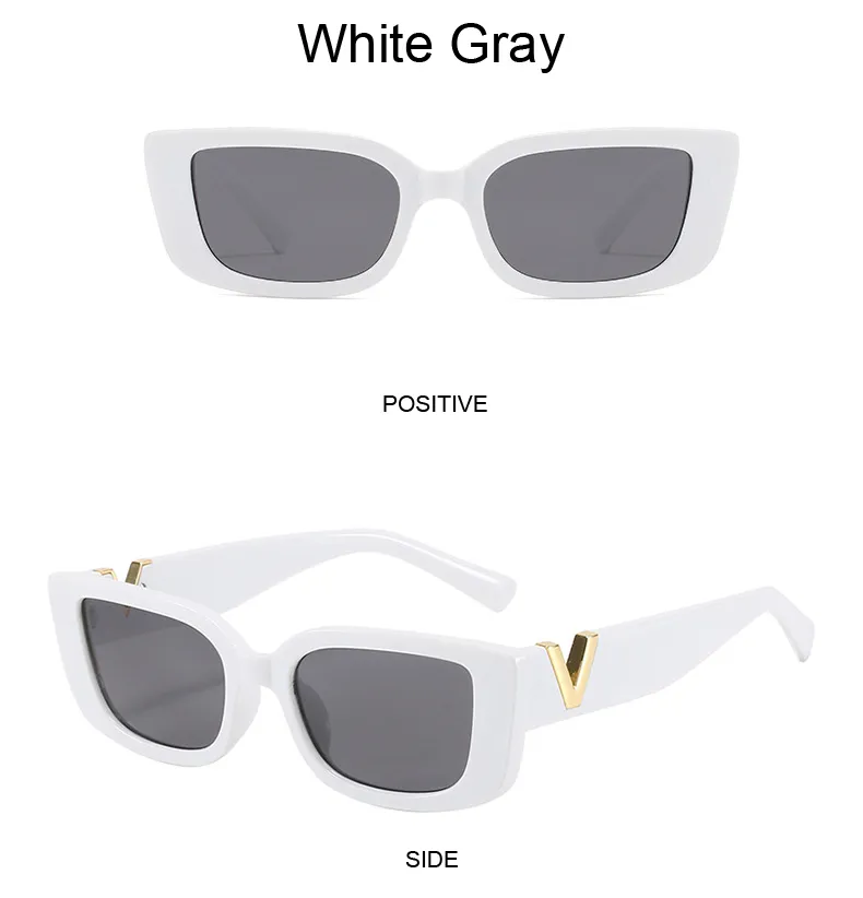 Retro Rectangle Sunglasses For Women Vintage Designer Style_voghion.com