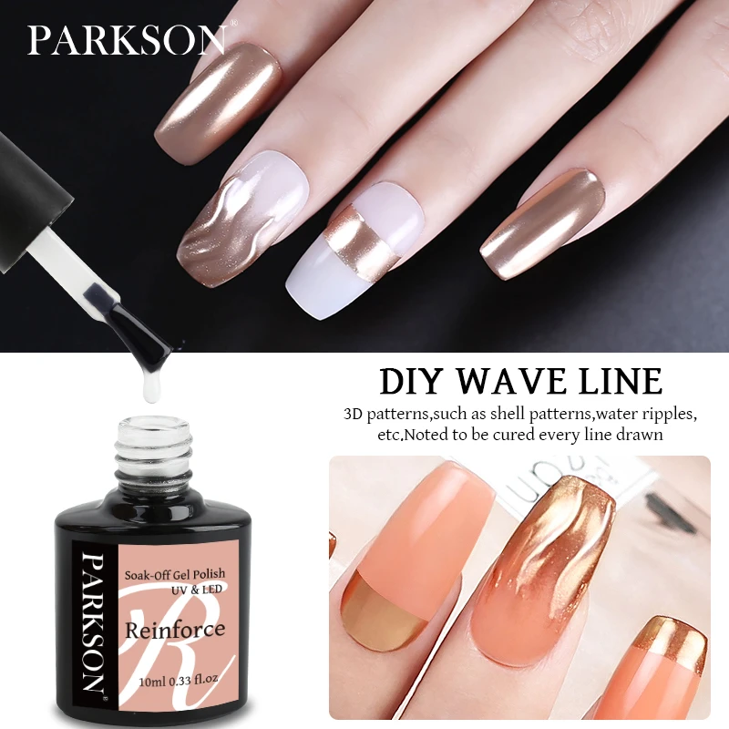 Parkson Self Leveling Gel Polish Build Nails C-Curve Base Forte Coat Saudável UV Semi Permanente Verniz Gel para Cuidados Reparadores de Unhas_voghion.com