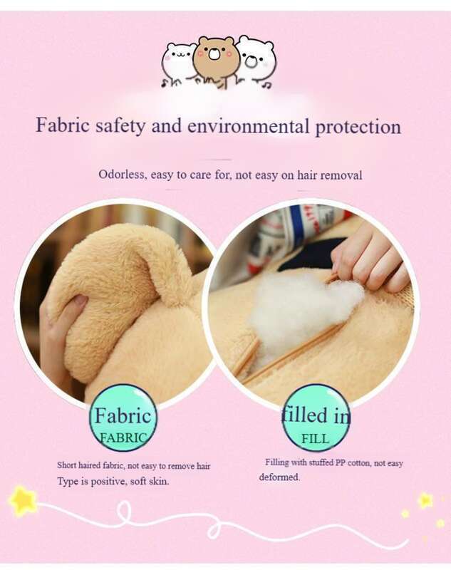 Brinquedo de pelúcia, grande e fofo urso dormindo com abraço, presente de aniversário para meninas_voghion.com