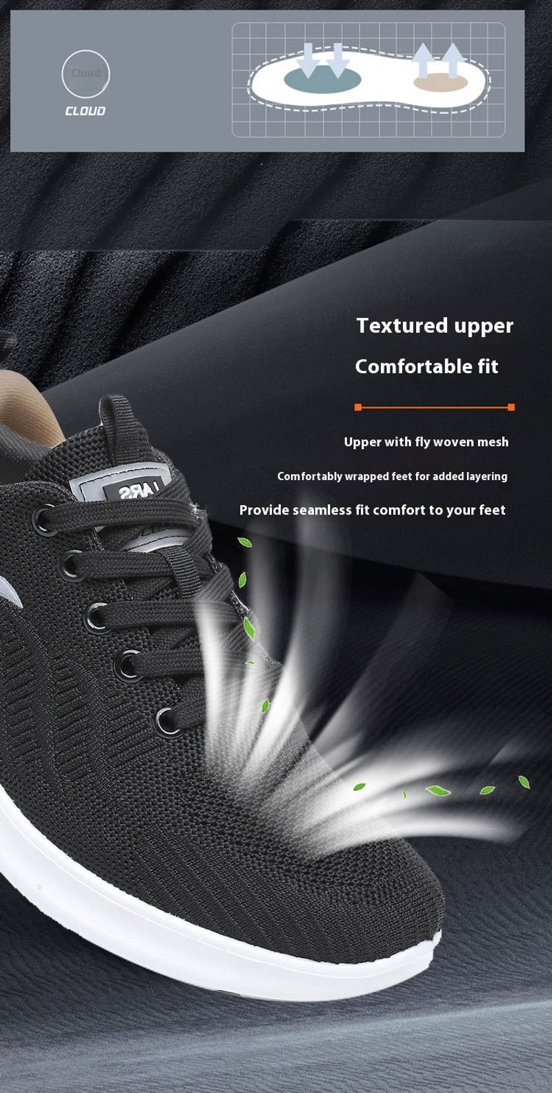 Scarpe da corsa casual versatili da uomo, estive, nuove, con suola spessa, in mesh traspirante, intrecciate, con motivo a mosca, marea_voghion.com