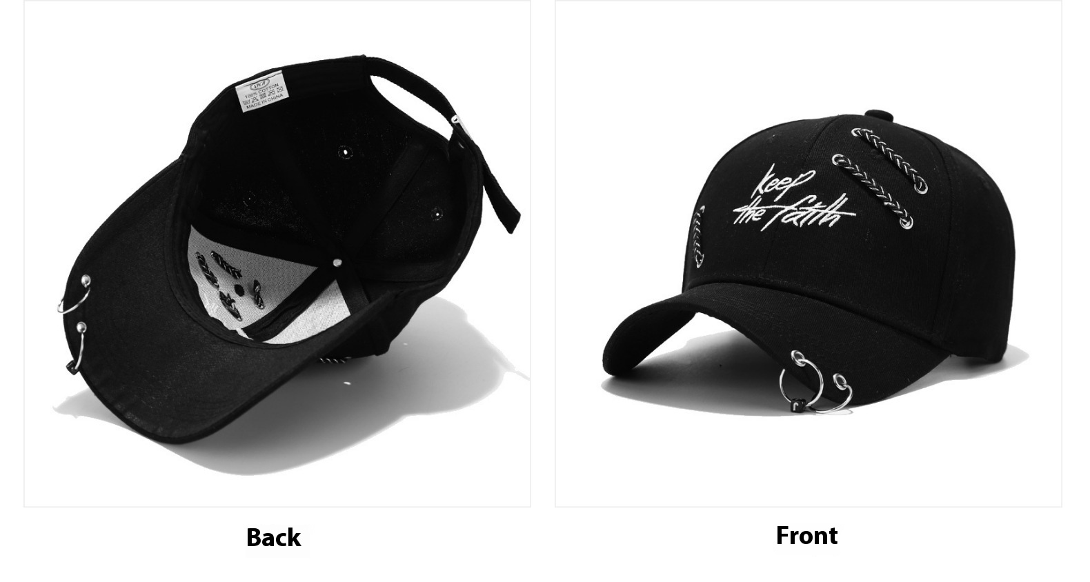 Cappellino da baseball uomo donna con anello stile coreano_voghion.com