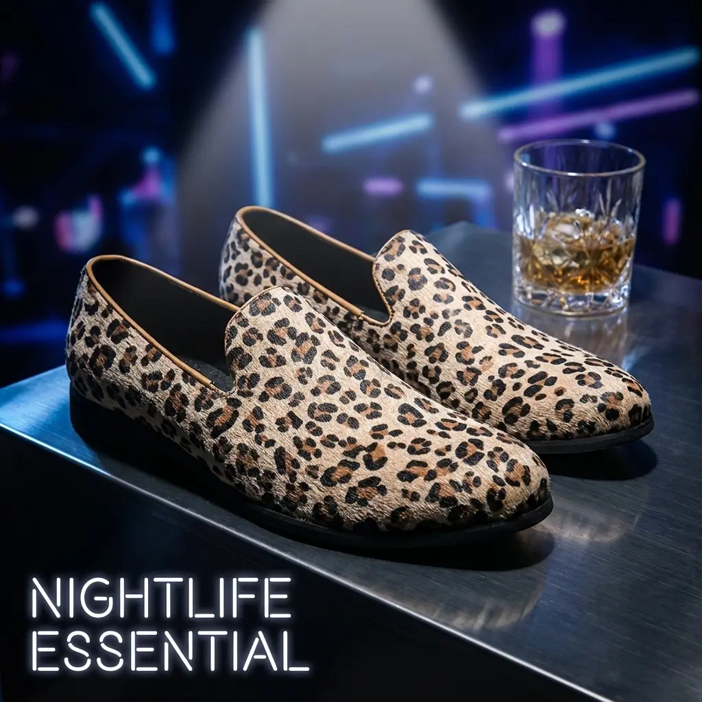 Herren Slipper Mit Leopardenmuster Rutschfeste Freizeitschuhe_voghion.com
