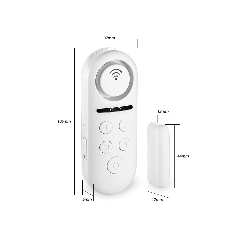 Tuya WiFi Door sensor Build-in buzzle wireless Magnetic window detector Magnet switch open alarm smart life App Alexa Google_voghion.com